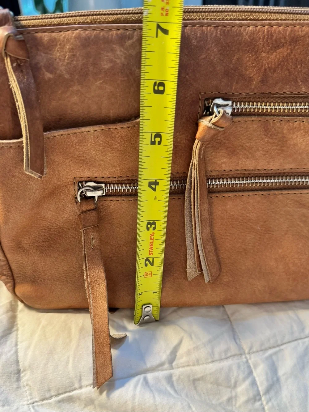 Y2K Great American Leather Works Genuine Leather Crossbody Bag